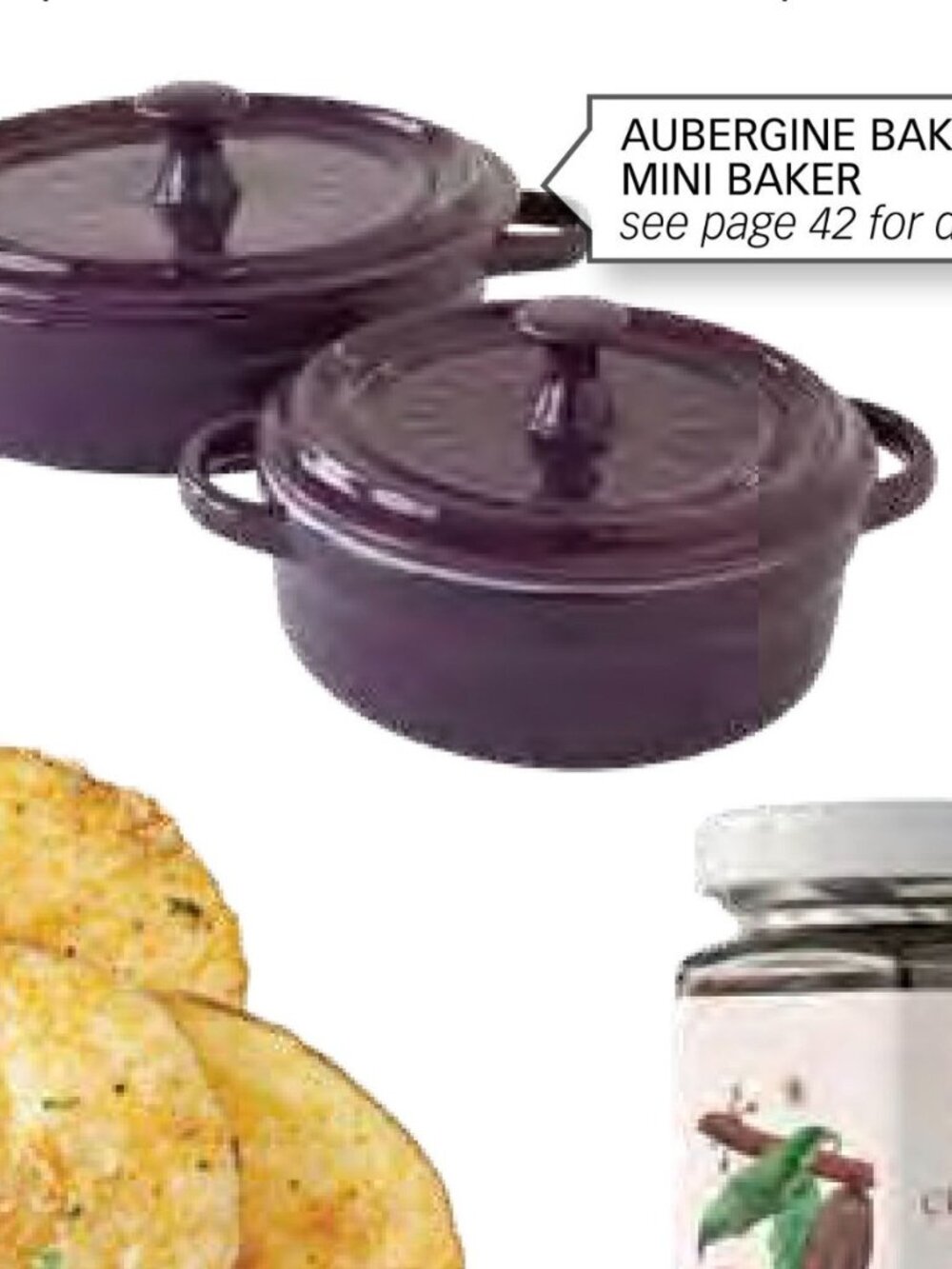 RARE Epicure Selections Purple Mini Baker Stoneware with Lid & 3 Seasoning Pack